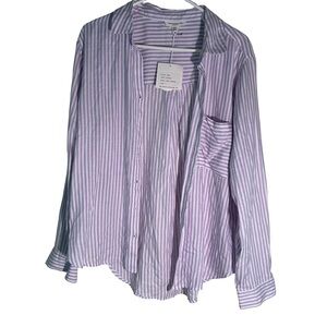 beachlunchlounge Lavender Striped Shirt